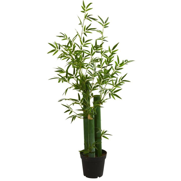 Nearly Natural 5-ft Green Bamboo Artificial Tree
