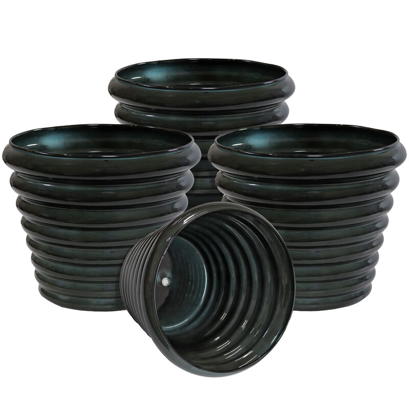 Molly Metal Outdoor Planter - Juniper Molten Glaze - Set of 4