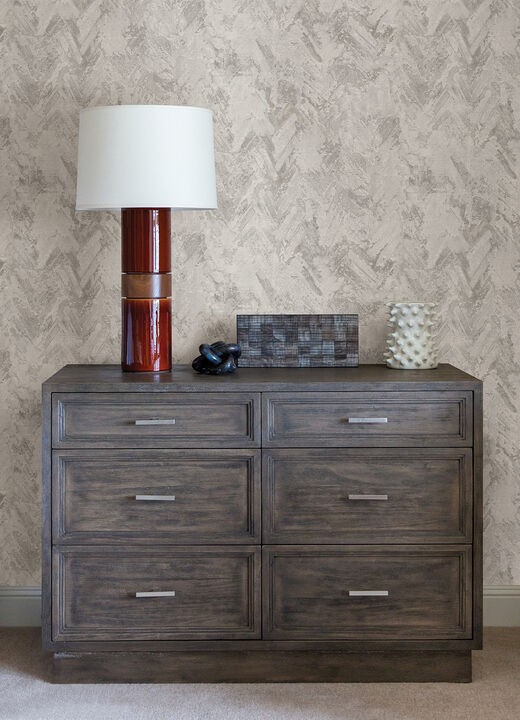 Amesemi Light Grey Distressed Herringbone Wallpaper (Set of 2)