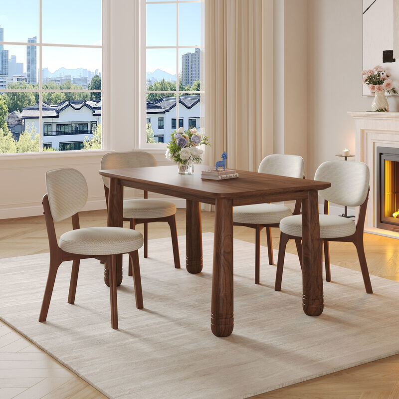 Tigrux Solid Oak Wood Dining Table image number 7