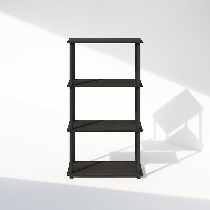 Turn-N-Tube 4-Tier Multipurpose Shelf Display Rack, Shelving Unit, Bookcase