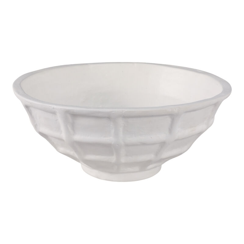 Windowpane Paper Mache Bowl image number 3