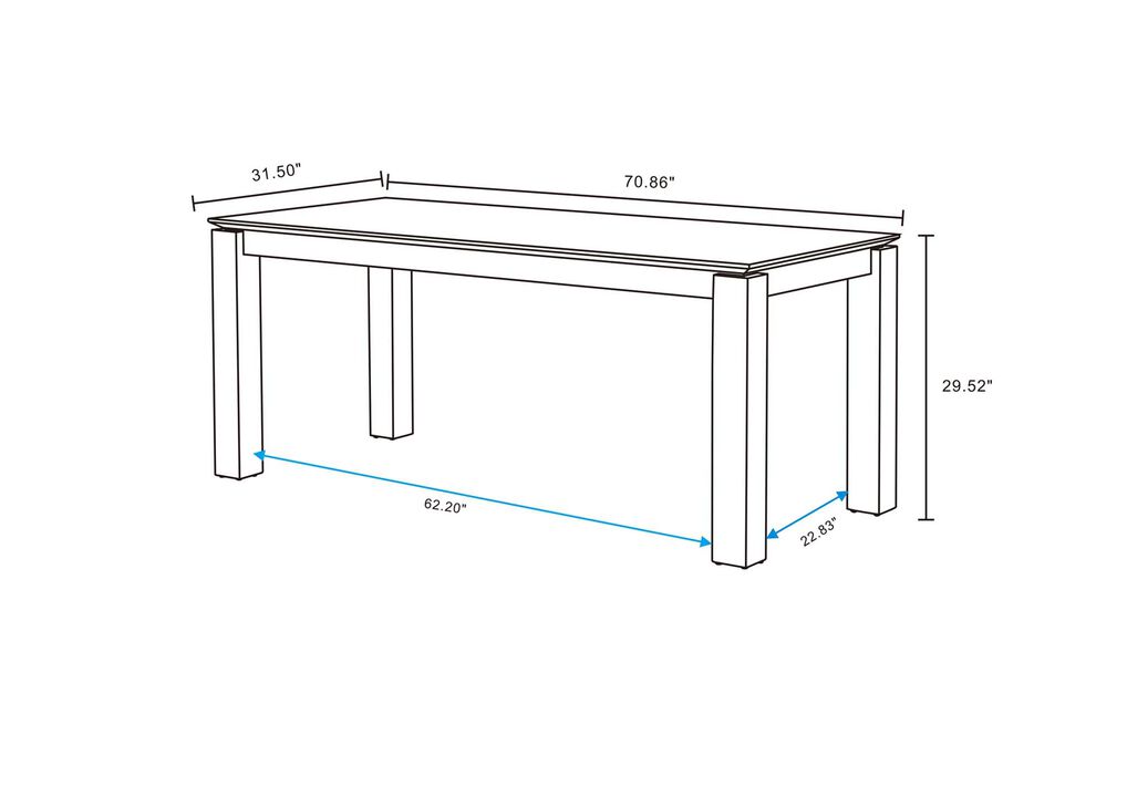 Rockaway Brown 7-Piece Dining Set