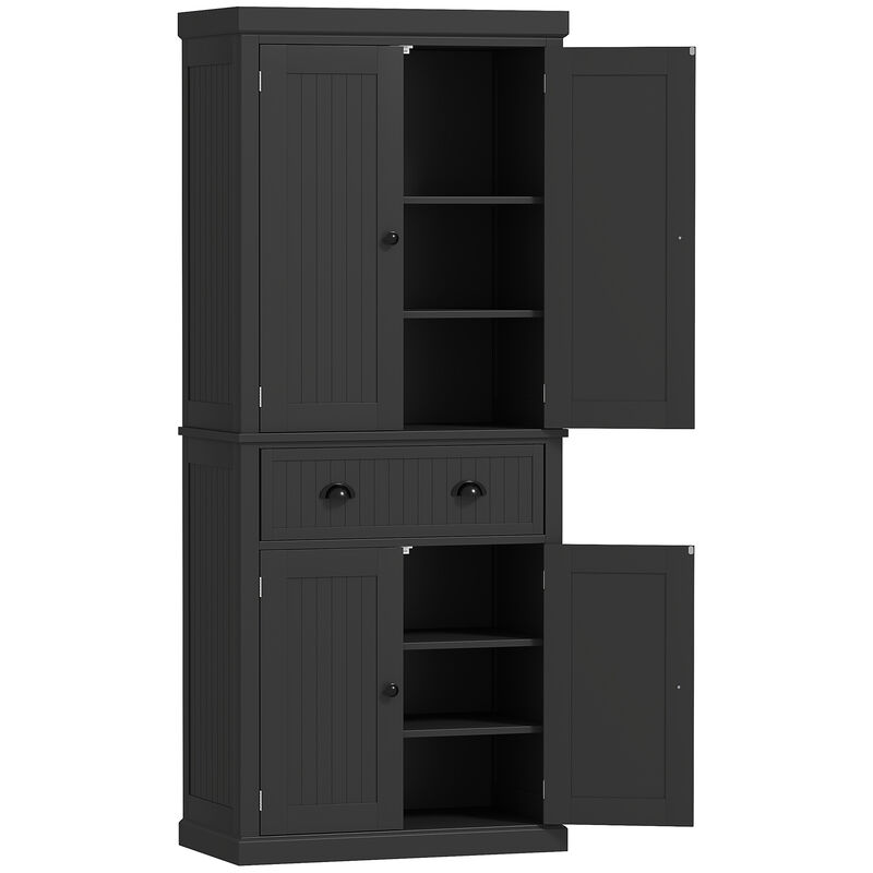 Hivvago 72" Kitchen Cupboard with 4 Doors, Drawer & Shelves image number 0