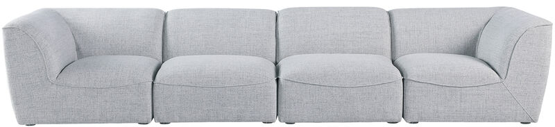 Meridian Furniture Miramar Grey Durable Linen Textured Modular Sofa image number 3