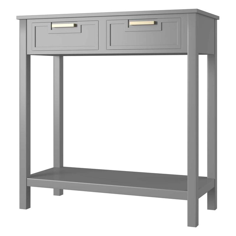 Entryway Accent Table with 2 Drawers Modern Side Table for Living Room