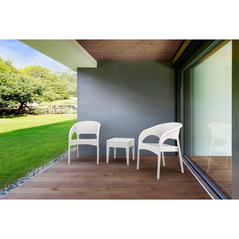Belen Kox Panama Dining Arm Chair, Set of 2, White, Belen Kox image number 4