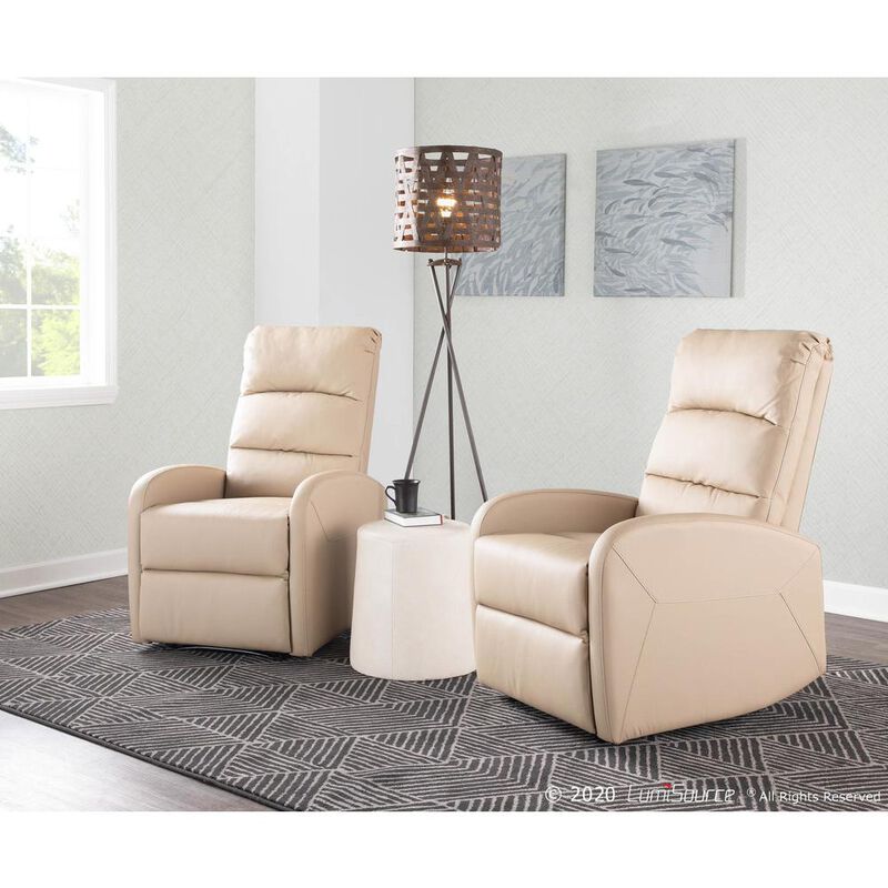 LumiSource Black PU Dormi Recliner Chair