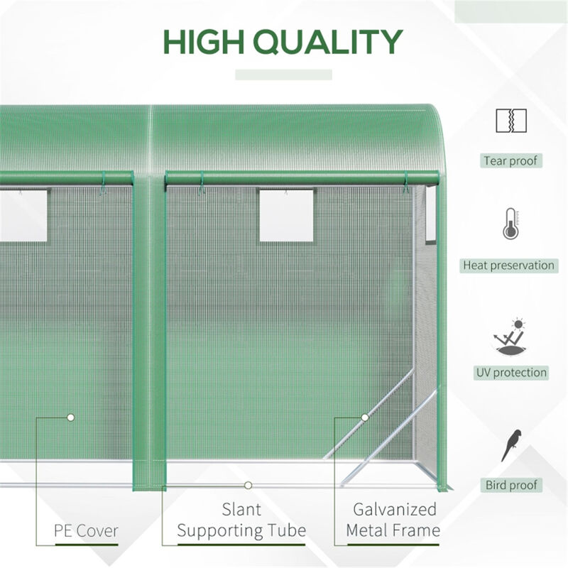 Portable Walk-in Greenhouse for Backyard Patio and Garden Use