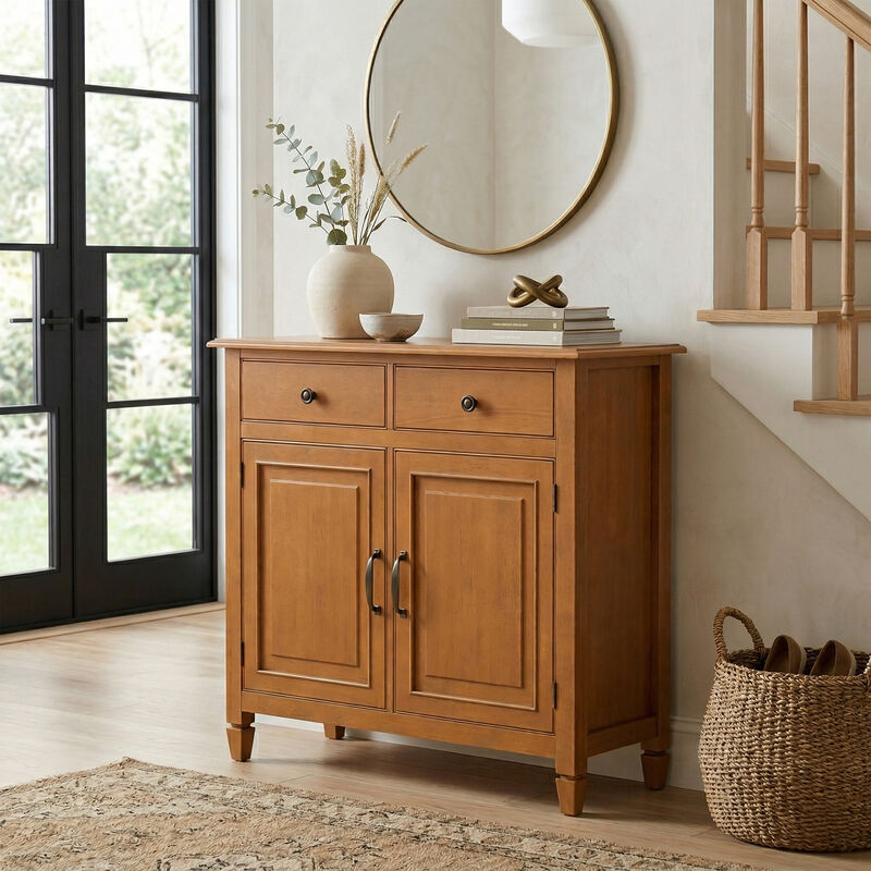 Connaught 40 inch Wide Solid Wood Traditional Entryway Storage Cabinet image number 2