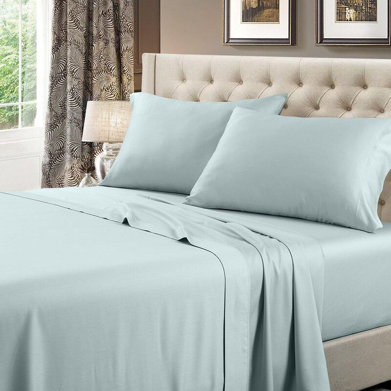 Egyptian Linens Solid 600 Thread Count Cotton Sheets Set.