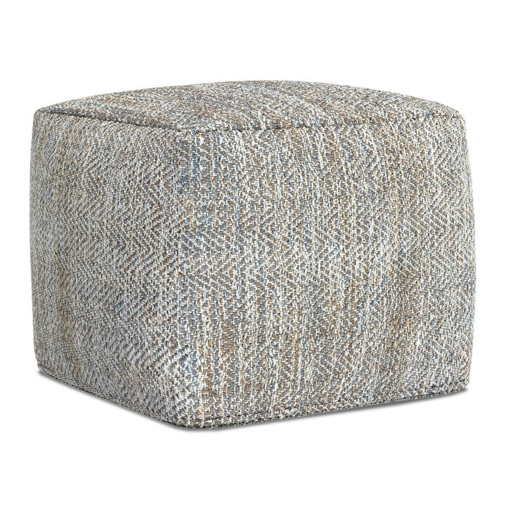 Simpli Home Nate Square Pouf