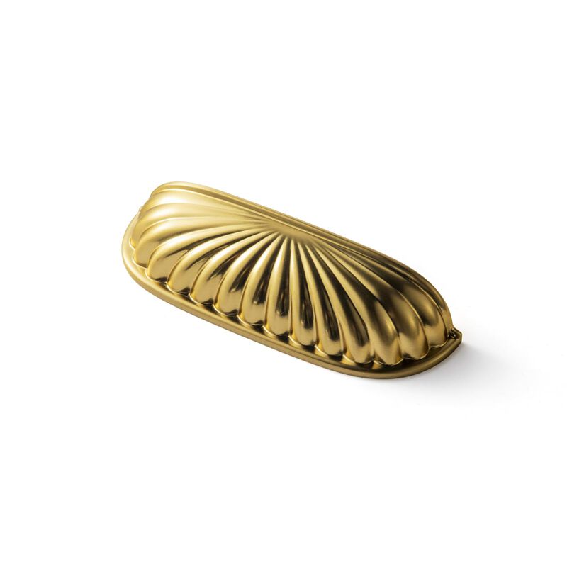 Goo-Ki 2.5'' (64mm) Hole Centers Brushed Gold Cabinet Pulls,Accessible Luxury Zinc Alloy Din Cup Cabinet Pulls with Retro Style,