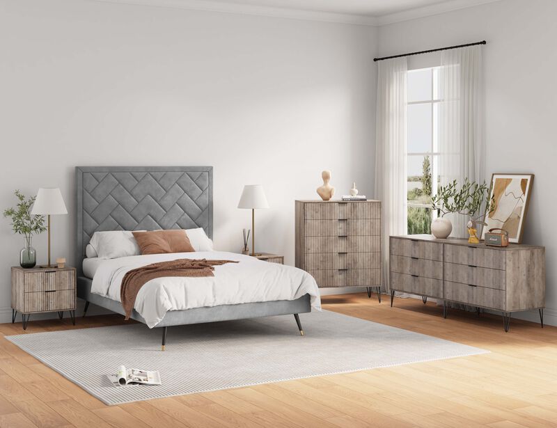 Dumbo 3-Piece Bedroom Set in Gray image number 1
