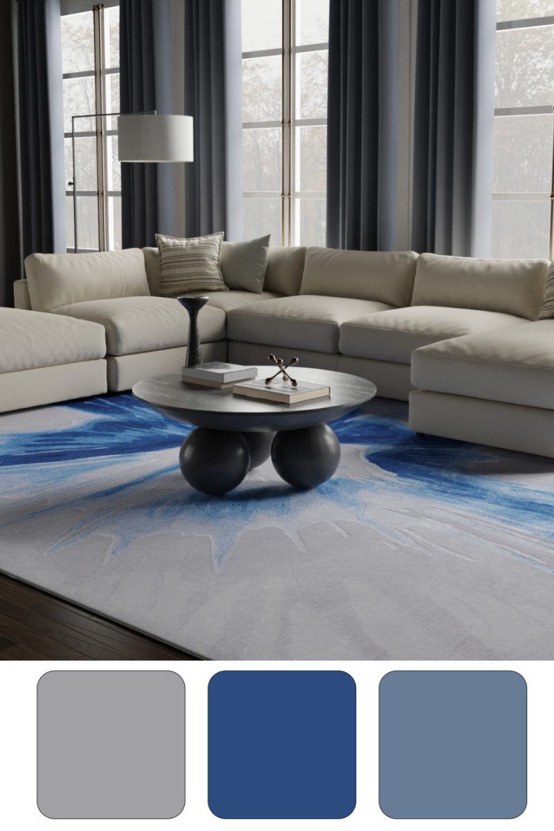Kawai 8984F Blue 9' x 12' Rug image number 2