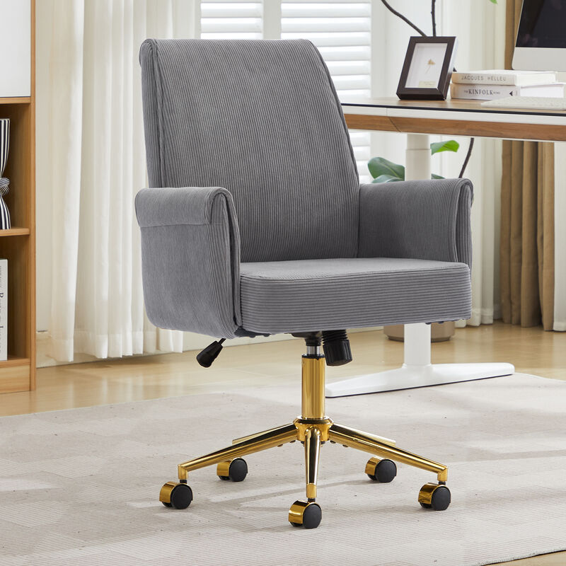 Merax High End Ergonomic Office Chair Gilded Metal Base with Luxury Memory Foam Cushion image number 1