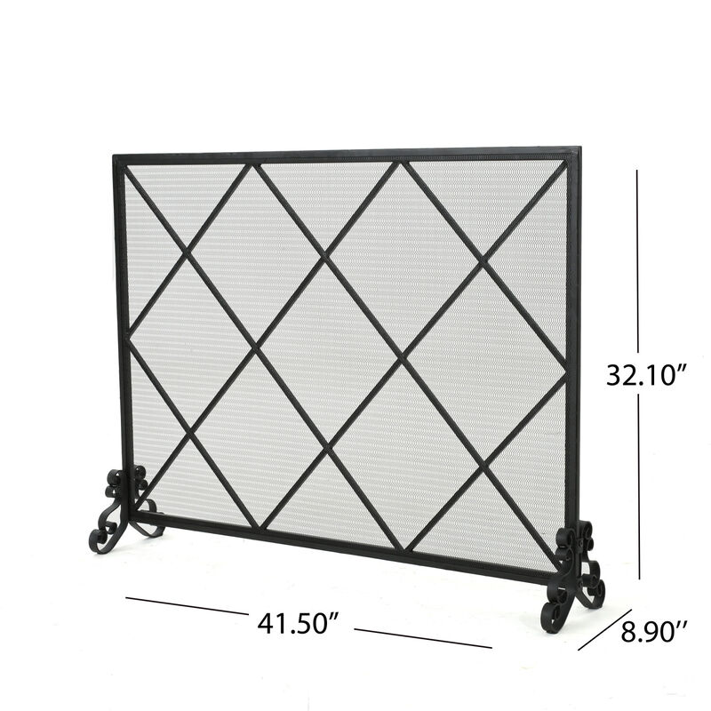 Streamdale Diamond Design Single Panel Fireplace Screen