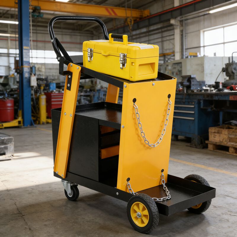 ELEMENT ACE Multi-Function Welder Trolley for MIG TIG ARC Plasma Cutters with 4 Storage Drawers, 2 Safety Chains for Gas Cylinders, Portable Durable Welding Workstation image number 8