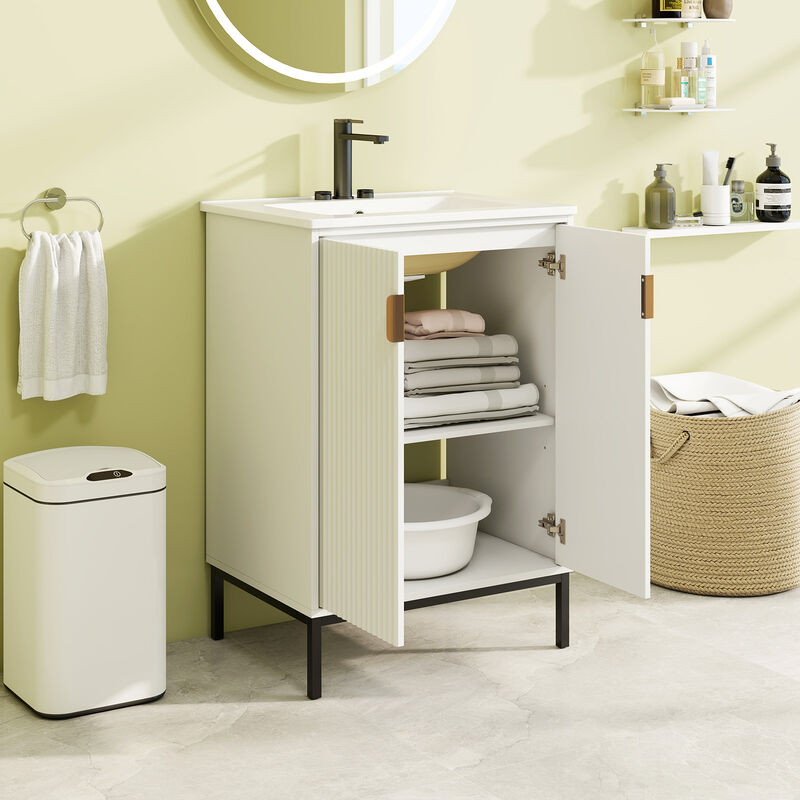 Bathroom Sink Cabinet Combo with Adjustable Shelf – Stylish Storage Solution