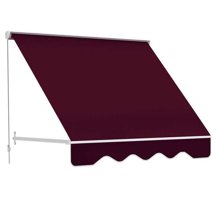 Hivvago 6' Manual Retractable Patio or Balcony Awning