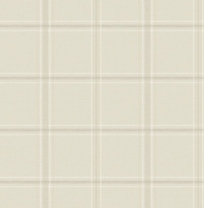 Auberge Ivory Plaid Wallpaper