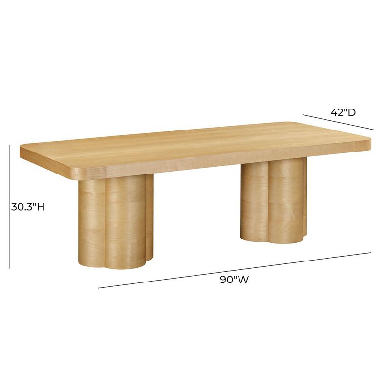 TOV Furniture Bambi Natural Ash Dining Table image number 2