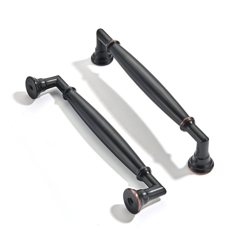 ZAUYX 10 Pack 5 Inch Hole Center Oil Rubbed Bronze Cabinet pulls Solid Heavy Duty Cabinet Pull Cabinet Handles Kitchen Cabinet H