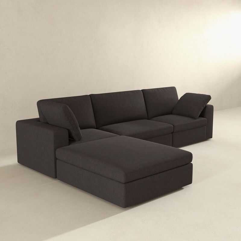 Merax Modular Corner Sectional Modern Fabric Sofa Dark Gray