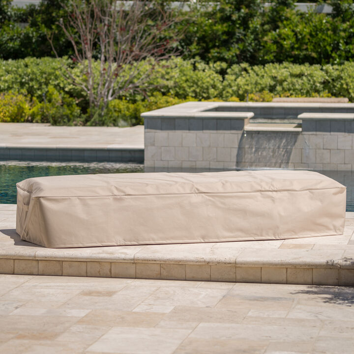 Christopher Knight Home Phil Outdoor Waterproof Fabric Chaise Lounge Covers