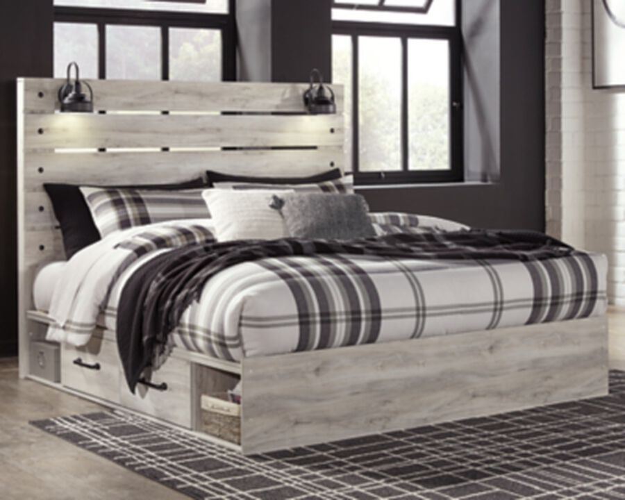 Cambeck King Panel Bed with 4 Storage Drawers