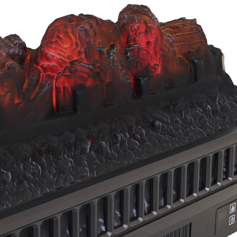 Sunnydaze 23 in Polypropylene Flameless Log Electric Fireplace Insert