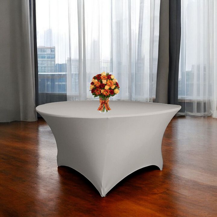 Round Spandex Tablecloth Stretch Fit Cover for Dining Tables and Events