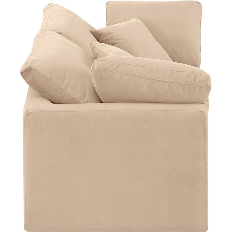 Meridian Furniture Indulge Beige Velvet Modular Sofa