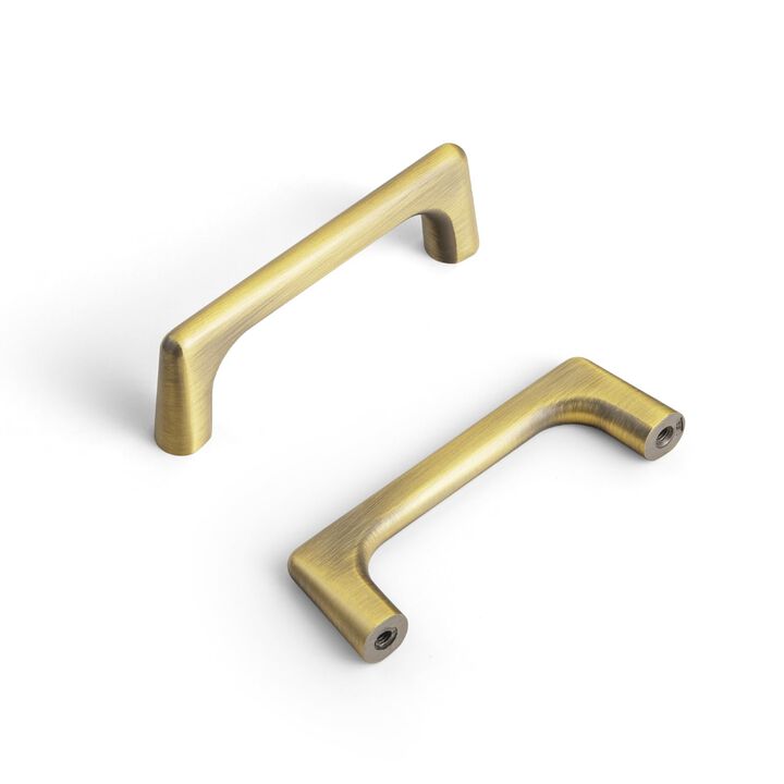 Goo-Ki 6 Pack Brushed Bronze Cabinet pulls,3 inch(76mm) Hole Center Zinc Alloy Drawer Pulls,6 Pack