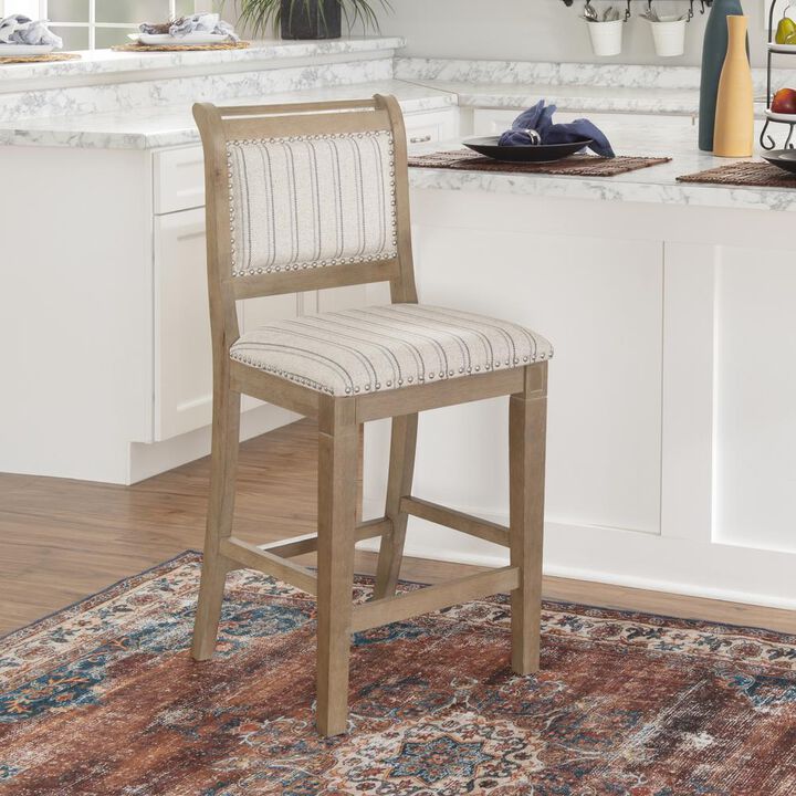 Linon Emmy 26 In Grey Counter Stool