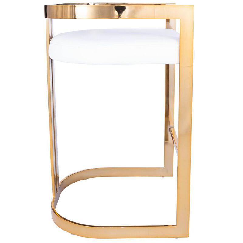 Curve Faux Leather Counter Stool, Belen Kox