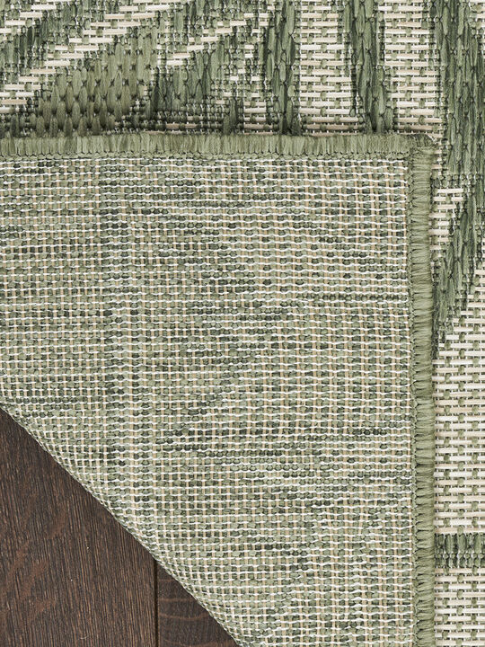 Garden Oasis GOA02 Green/Ivory 2' x 4' Rug