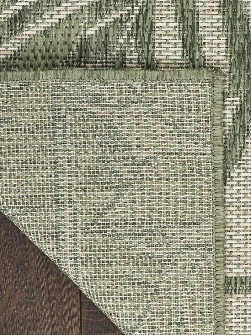 Garden Oasis GOA02 Green/Ivory 2' x 4' Rug