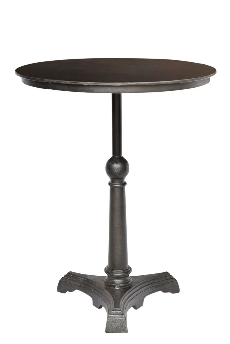 HomeRoots 30" Brown Iron Round Pedestal End Table image number 2