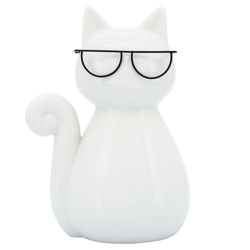 Cat with Glasses Figurine
