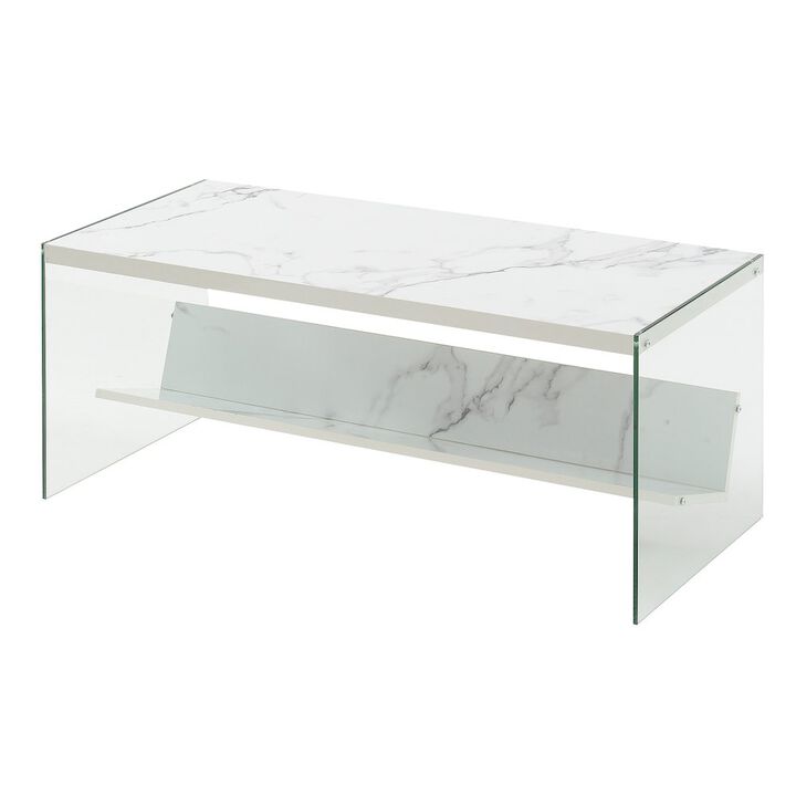 Convience Concept, Inc. SoHo Glass Coffee Table with Shelf