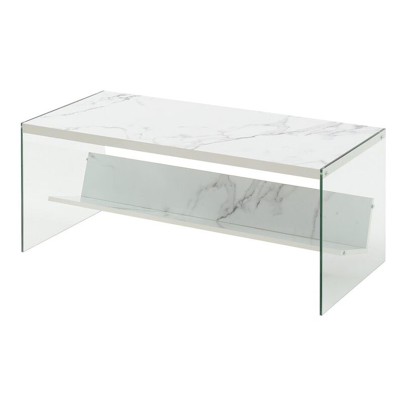 Convience Concept, Inc. SoHo Glass Coffee Table with Shelf
