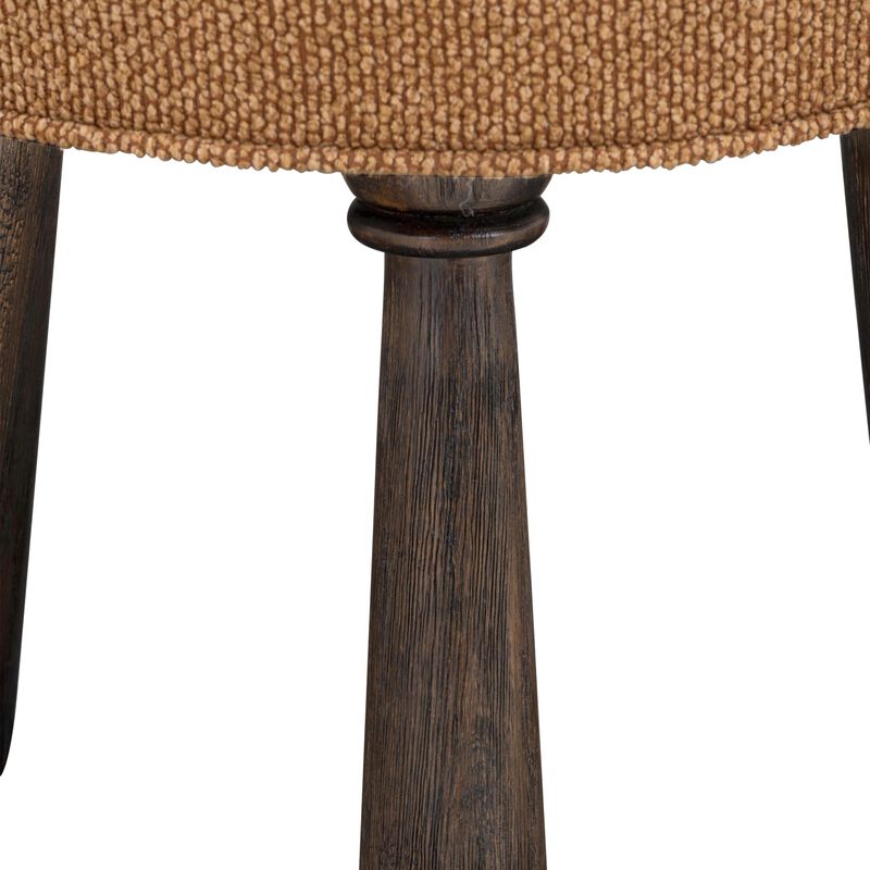 TOV Furniture Pookie Golden Brown Heavy Texture Fabric Stool image number 5