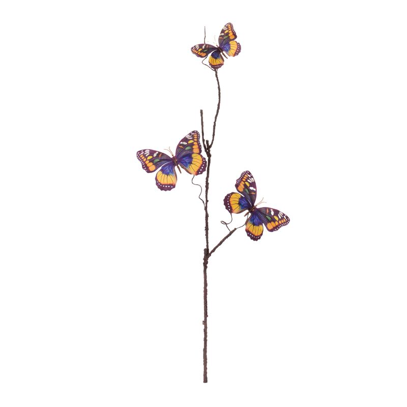 Artificial Butterfly Twig Spray Set of 6 for Rustic Decor or Craft Projects