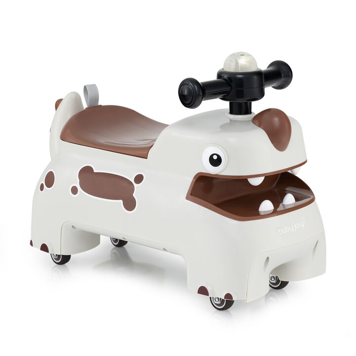 Kids Walking Ride On Car with Lights and Music for Indoor Outdoor Fun
