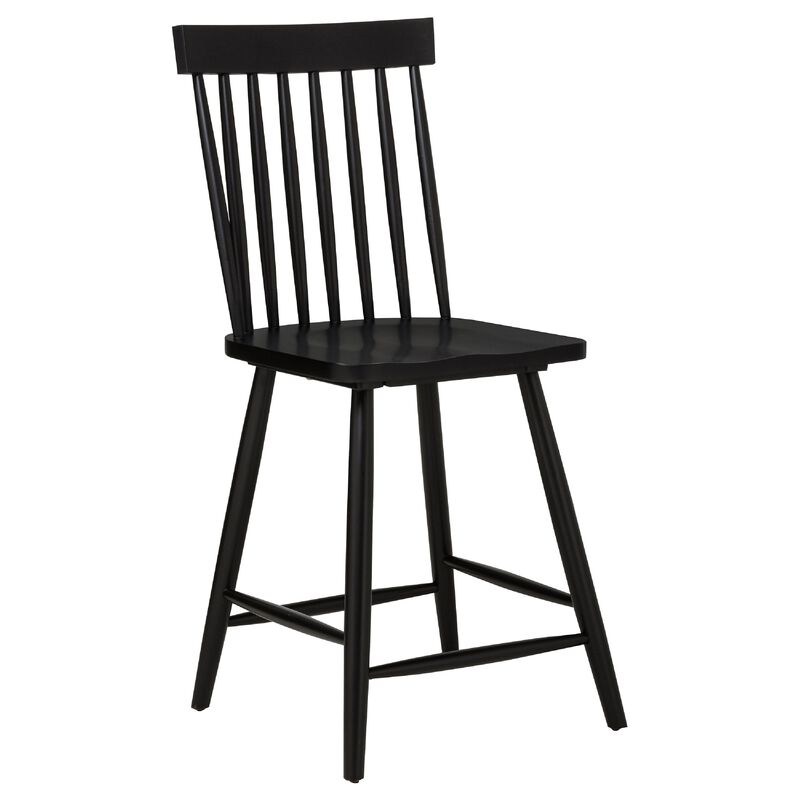 Andy Counter Height Chair Set of 2, Windsor Spindle Back, Wood image number 2