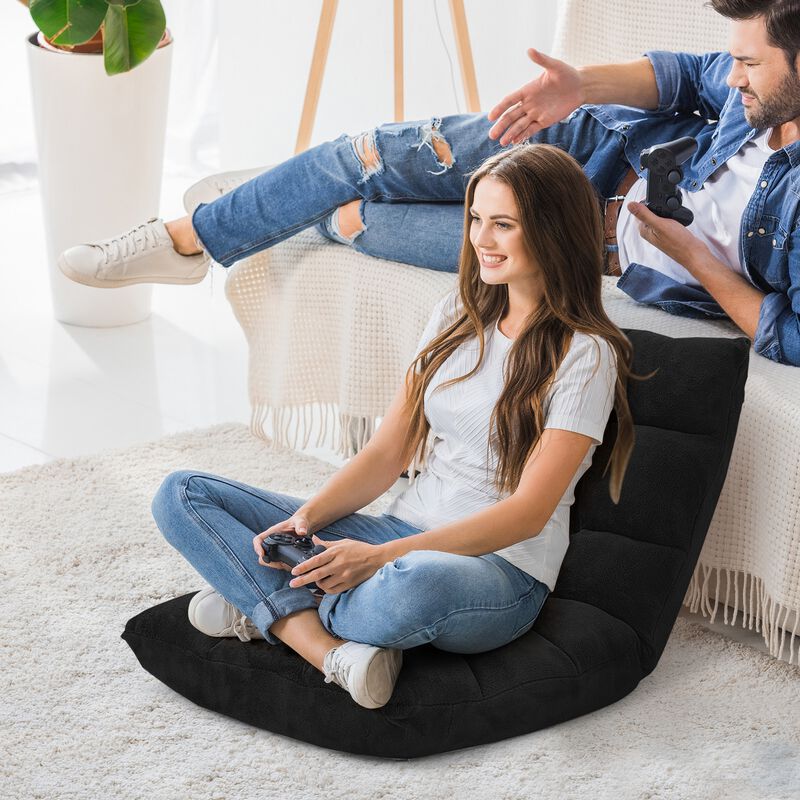 Adjustable Floor Chair with 14 Positions and Cushioned Seat image number 1