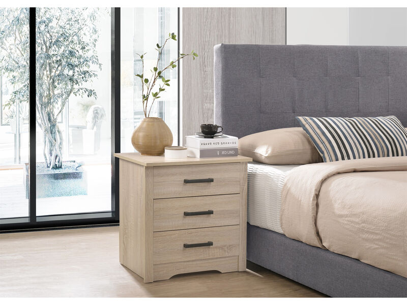 Hudson 3-Drawer Nightstand (23 in. H x 18 in. W x 22 in. D)