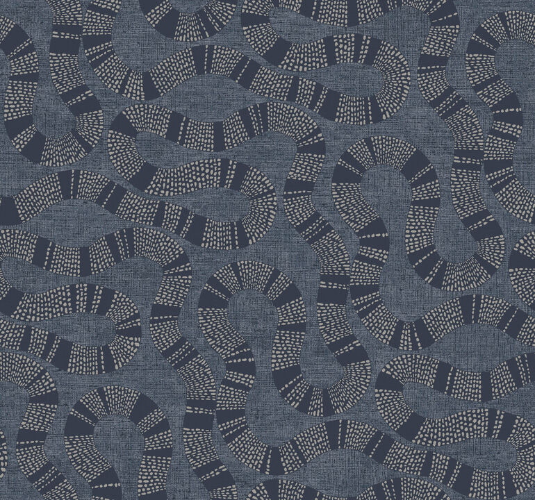 Ophidia Navy Wallpaper