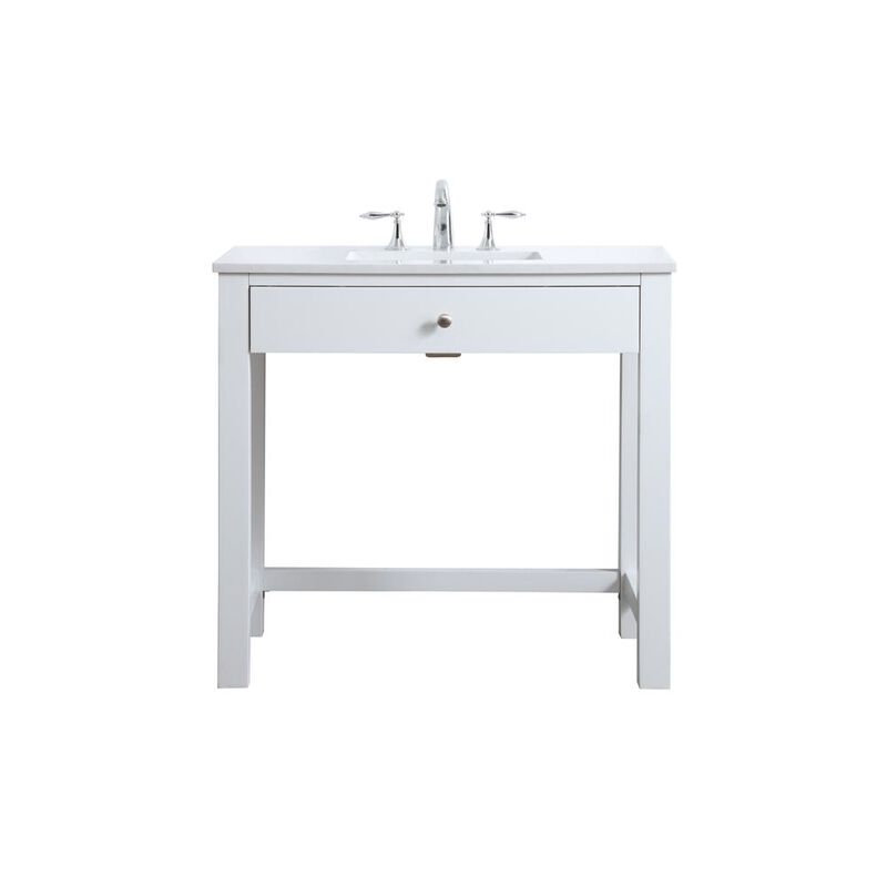 Elegant Kitchen and Bath 36 Inch ADA Compliant Bathroom Vanity In White
